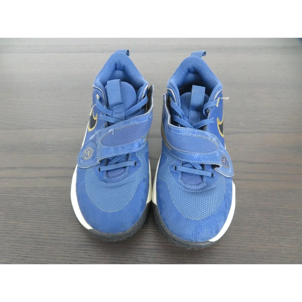 Nike Team Hustle D 11 Boys 5Y Blue Mid Top Basketball Sneakers FZ8463-400